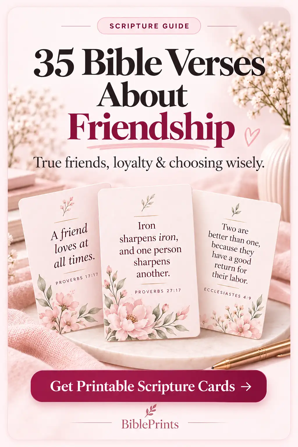 35 Bible verses about friendship, true friends, loyalty and choosing wisely