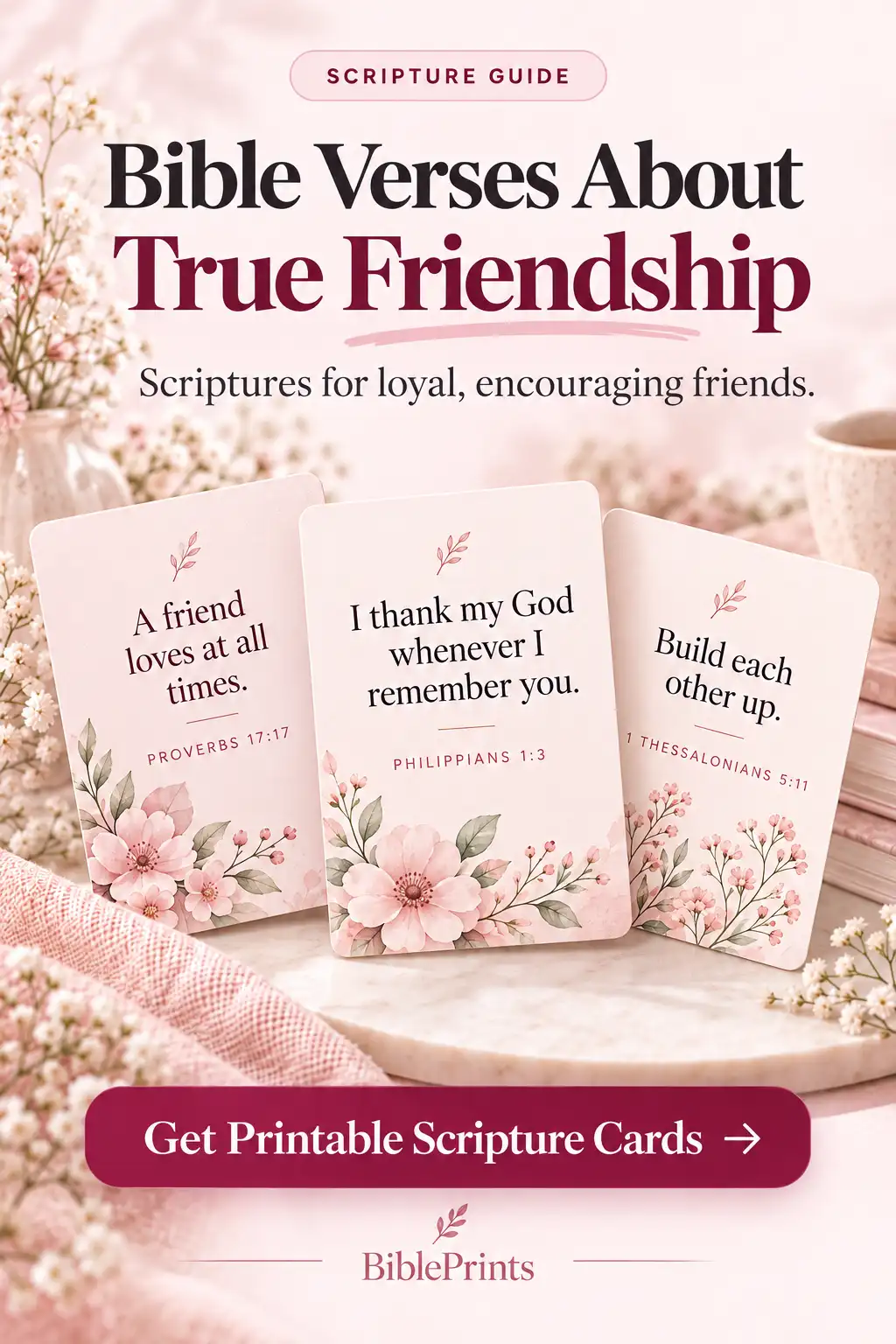 Bible verses about true friendship, loyalty and encouraging friends