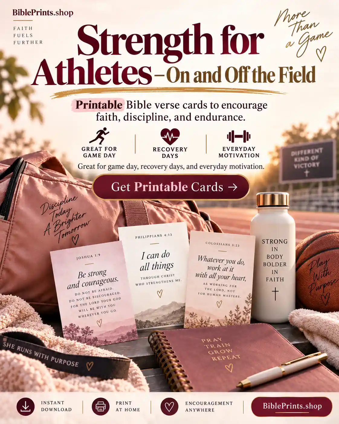 Bible verses for athletes about training, strength, endurance and Christian discipline