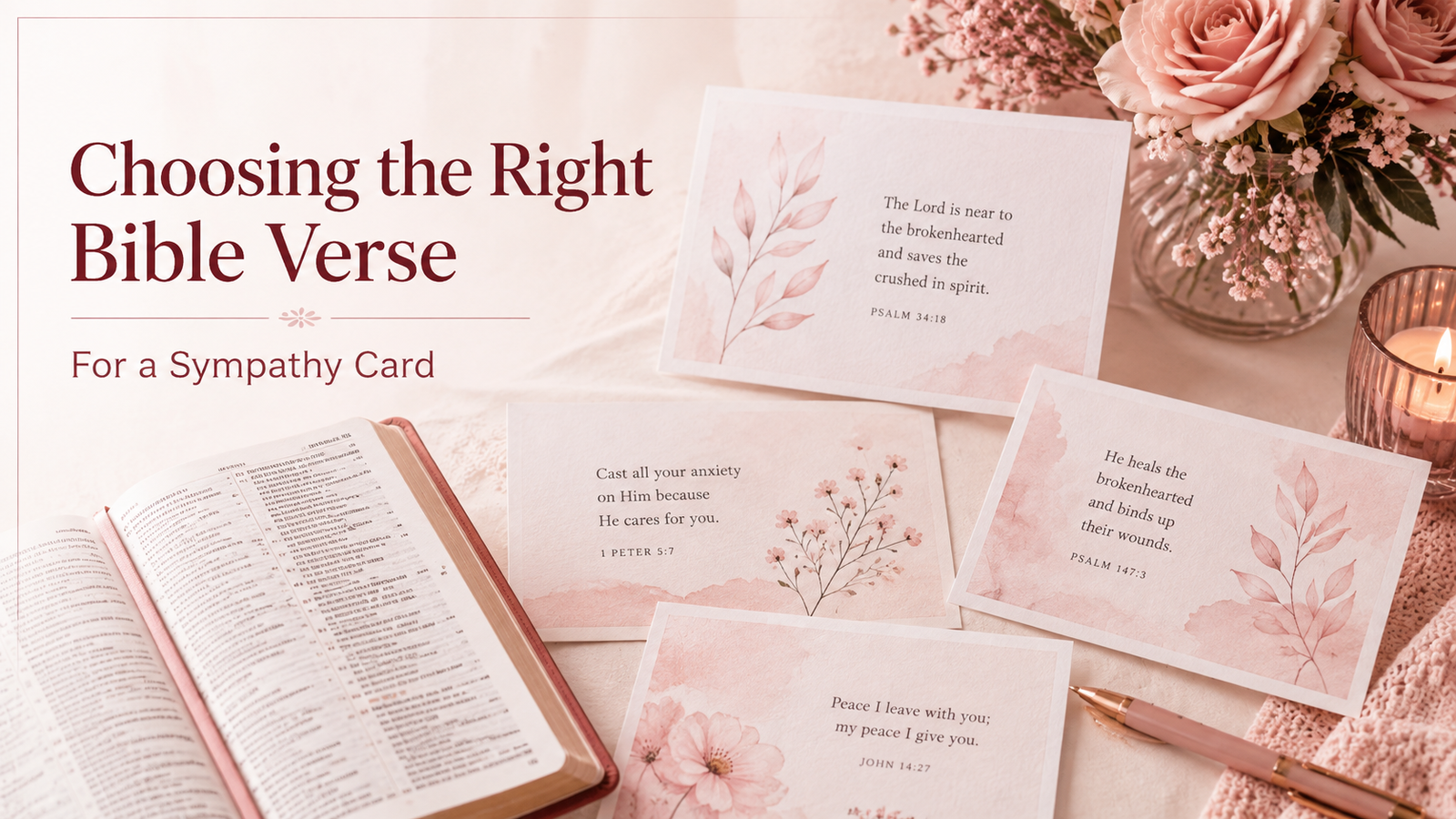 How to choose the right Bible verse for a sympathy card